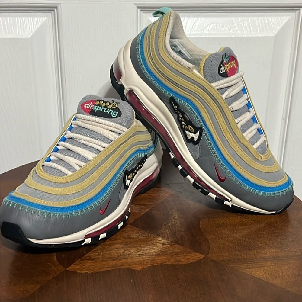 🔥 NIKE Air Max 97 “AIR SPRUNG” GS Special Edition Running Shoes - Sz 7Y - EUC